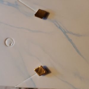 Gold diamond shape earrings